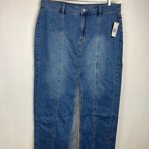 Buffalo David Bitton Women Mid Waist Maxi Denim skirt Size 34
